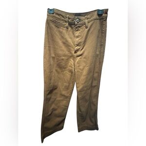 Quince Cropped Women's wide leg Chinos, Rust Brown